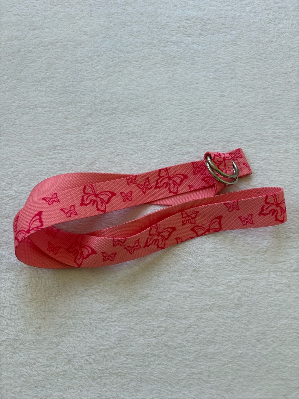 Y2k Pink Butterfly D-Ring Belt
